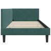 vidaXL Estrutura de Cama de Canto Verde Escuro 90 cm x 200 cm Veludo
