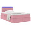 vidaXL Cama com arruma&ccedil;&atilde;o e LED com colch&atilde;o Rosa 120 x 200 cm Veludo