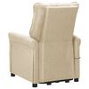 vidaXL Poltrona elevat&oacute;ria tecido cor creme