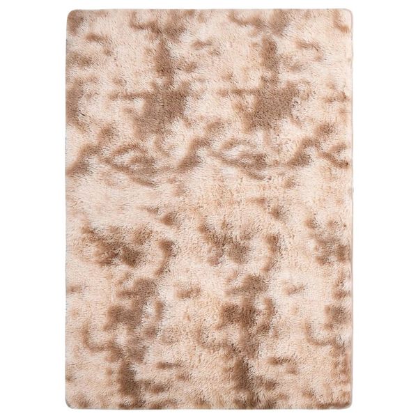 vidaXL Tapete shaggy 170x120 cm cor creme