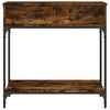 vidaXL Mesa consola 75x34,5x75 cm derivados de madeira carvalho fumado