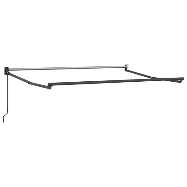 vidaXL Toldo Retr&aacute;til Manual Amarelo, Laranja e Branco 3,5 x 2 m