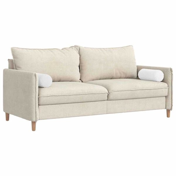 vidaXL Almofadas de Apoio 2 pcs Branco &Oslash; 15 x 40 cm tecido