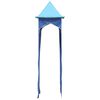 vidaXL Cortinas para cama elevada com torre poli&eacute;ster azul