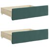 vidaXL Gavetas de cama 2pcs derivados de madeira e veludo verde-escuro