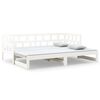 vidaXL Estrutura sof&aacute;-cama de puxar pinho maci&ccedil;o branco 2x(90x190) cm