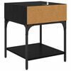 vidaXL Mesa-de-cabeceira 2 pcs Carvalho Preto 40 x 40 x 50 cm