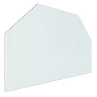 vidaXL Placa de vidro para lareira hexagonal 80x50 cm