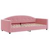 vidaXL Sof&aacute;-cama 90x200 cm veludo rosa