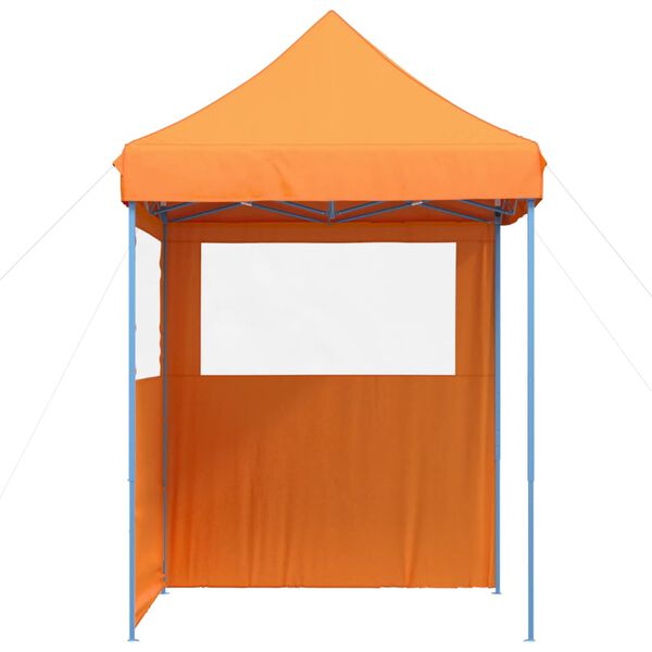 vidaXL Tenda para festas pop-up dobr&aacute;vel c/ 2 paredes laterais laranja