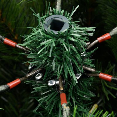 vidaXL Árvore de Natal artificial articulada c/ flocos de neve 180 cm