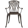 vidaXL Conjunto de Jantar para Jardim 7 pcs Bronze Alum&iacute;nio