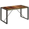vidaXL Mesa de jantar 140x70x75 cm madeira recuperada maciça