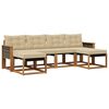 vidaXL Conjunto de Sof&aacute;s para Exterior 6 pcs Natural e Bege