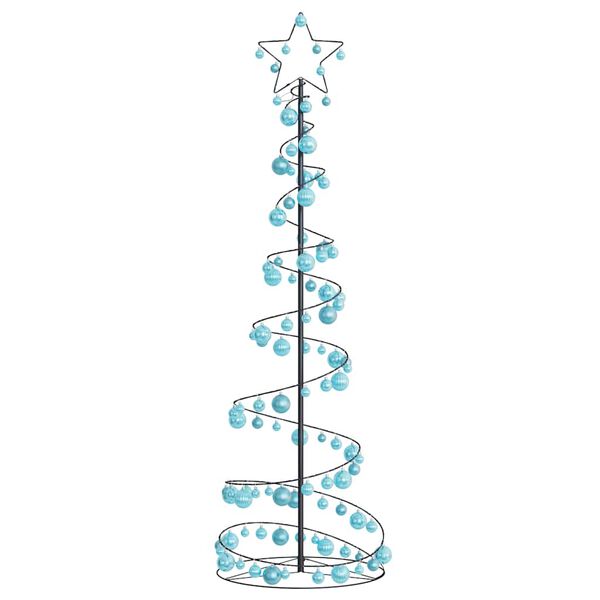 vidaXL &Aacute;rvore de Natal LED com Baubles 120 LEDs Branco Quente 180 cm