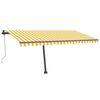 vidaXL Toldo autom&aacute;tico independente 400x350 cm amarelo e branco