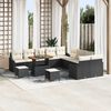 vidaXL Conjunto de Sof&aacute; de Jardim 13 pcs Preto Rattan Sint&eacute;tico