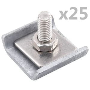 vidaXL Conector de redes de veda&ccedil;&atilde;o 25 conjuntos prateado