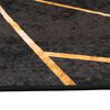 vidaXL Tapete lav&aacute;vel antiderrapante 190x300 cm preto e dourado
