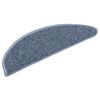 vidaXL Tapetes escada adesivos aspeto sisal 30 pcs 56x17x3 cm azul