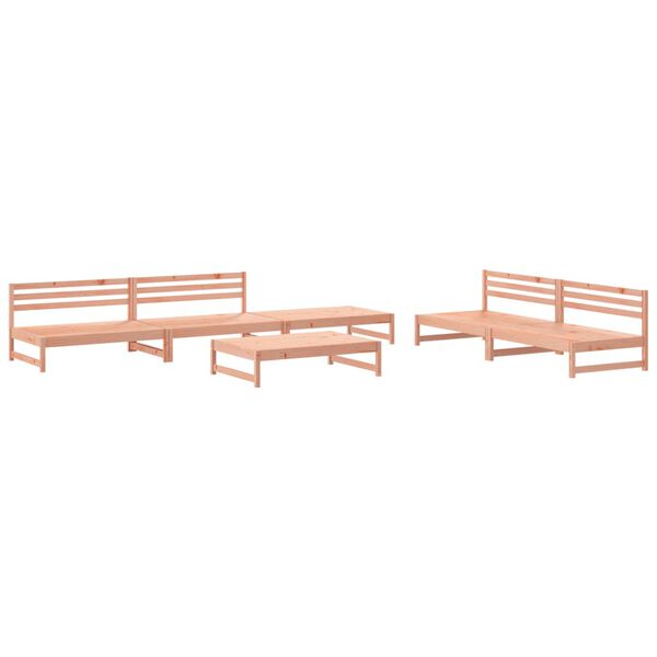 vidaXL 6 pcs conjunto lounge de jardim madeira de douglas maci&ccedil;a