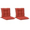 vidaXL Almofad&otilde;es lombares p/ cadeiras 2pcs mesclado tecido vermelho