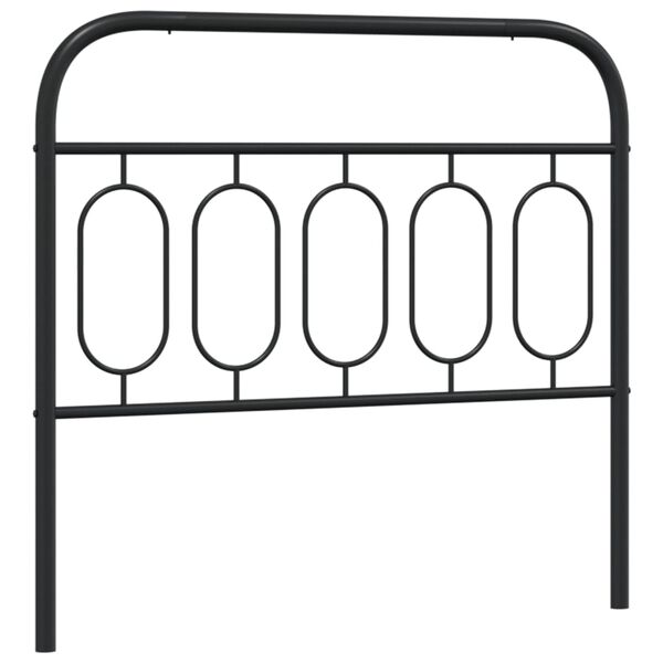 vidaXL Cabeceira de cama 107 cm metal preto