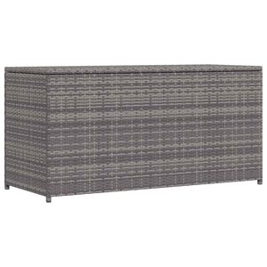 vidaXL Caixa de arruma&ccedil;&atilde;o para jardim 120x50x60 cm vime PE cinzento