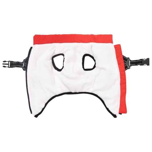 vidaXL Casaco para C&atilde;es com arn&ecirc;s Vermelho S Velo e Poli&eacute;ster