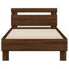 vidaXL Cama sem colch&atilde;o com cabeceira 75x190 cm carvalho castanho