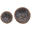 vidaXL Cesta de Plantas com armazenamento 2 pcs Castanho Rattan Kubu