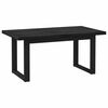 vidaXL Mesa de jantar NOAIN 160 cm Madeira de Pinho Maci&ccedil;a Preto