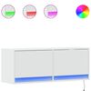 vidaXL M&oacute;vel de parede para TV com luzes LED 100x31x35 cm branco