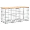 vidaXL Banco de jardim c/ design gabi&atilde;o 83x31,5x42 cm pinho maci&ccedil;o