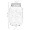 vidaXL Dispensadores de bebidas 2 pcs 8050 ml vidro
