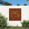 vidaXL Decora&ccedil;&atilde;o p/ muro jardim 105x55cm a&ccedil;o corten design cabe&ccedil;a buda