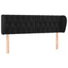 vidaXL Cabeceira de cama c/ abas veludo 147x23x78/88 cm preto
