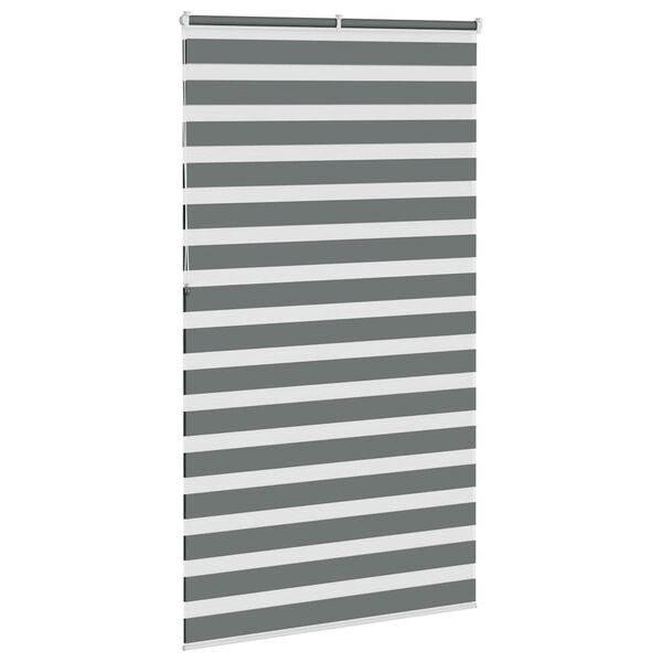 vidaXL Cortina de zebra 125x230 cm largura do tecido 120,9cm poli&eacute;ster