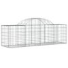 vidaXL Cestos gabi&atilde;o arqueados 10pcs 200x50x60/80 cm ferro galvanizado