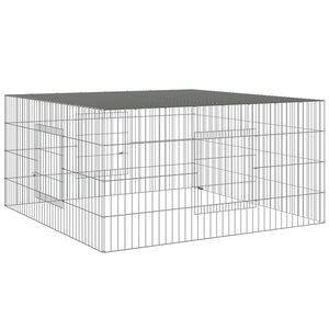 vidaXL Coelheira 110x110x55 cm ferro galvanizado