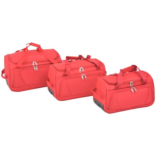 vidaXL Conjunto de malas de viagem 3 pcs vermelho