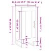 vidaXL Aparador 34,5x34x90 cm madeira processada cinza cimento