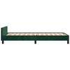 vidaXL Estrutura de cama sem colch&atilde;o 90x190 cm veludo verde-escuro