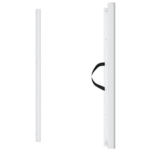 vidaXL Port&atilde;o retr&aacute;til p/ animais de estima&ccedil;&atilde;o 117,5x125 cm branco