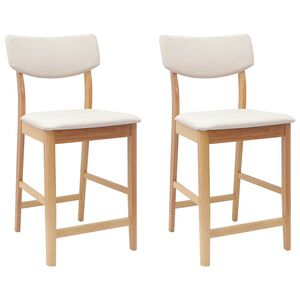 vidaXL Cadeiras de Jantar 2 pcs Natural 48 x 49 x 95 cm