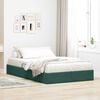 vidaXL Cama com Armazenamento Verde Escuro 120 x 200 cm Veludo