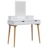 vidaXL Conjunto de Mesa de Vestir FAUSKE 4 unid. Branco