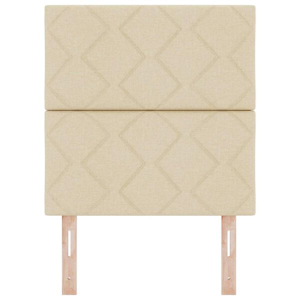 vidaXL Cabeceira com cabeceira Creme 80 cm Couro Sint&eacute;tico