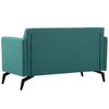 vidaXL Sof&aacute; de 2 lugares estofos de tecido 115x60x67 cm verde