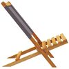 vidaXL Cadeiras jardim dobráveis 4 pcs tecido/madeira maciça antracite